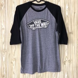 Vans Off The Wall Logo Raglan Shirt Mens